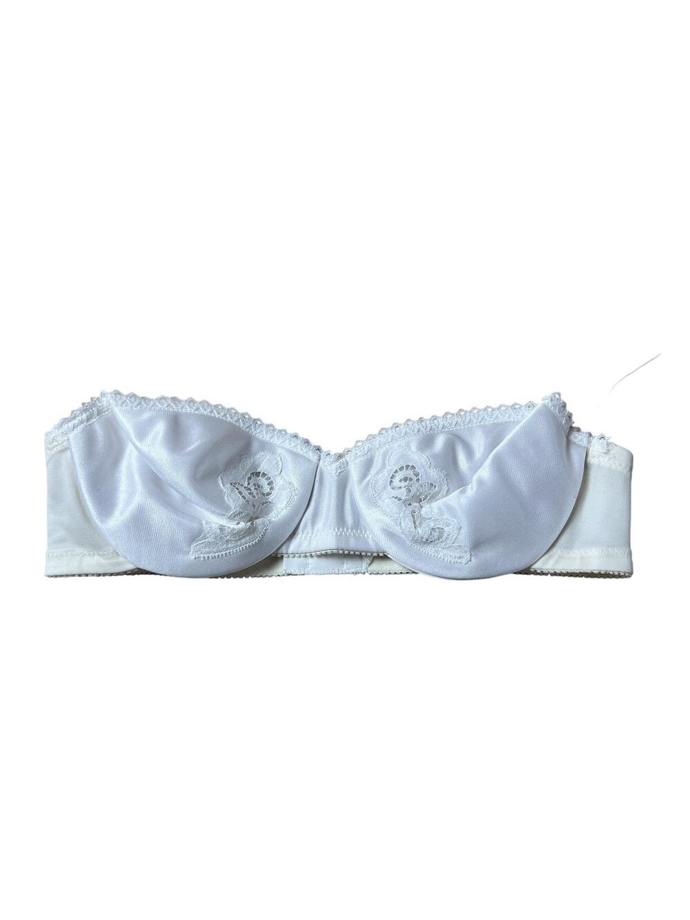 Bestform Bra Womens 34A White Balconette Strapless Lightly Lined Underwired